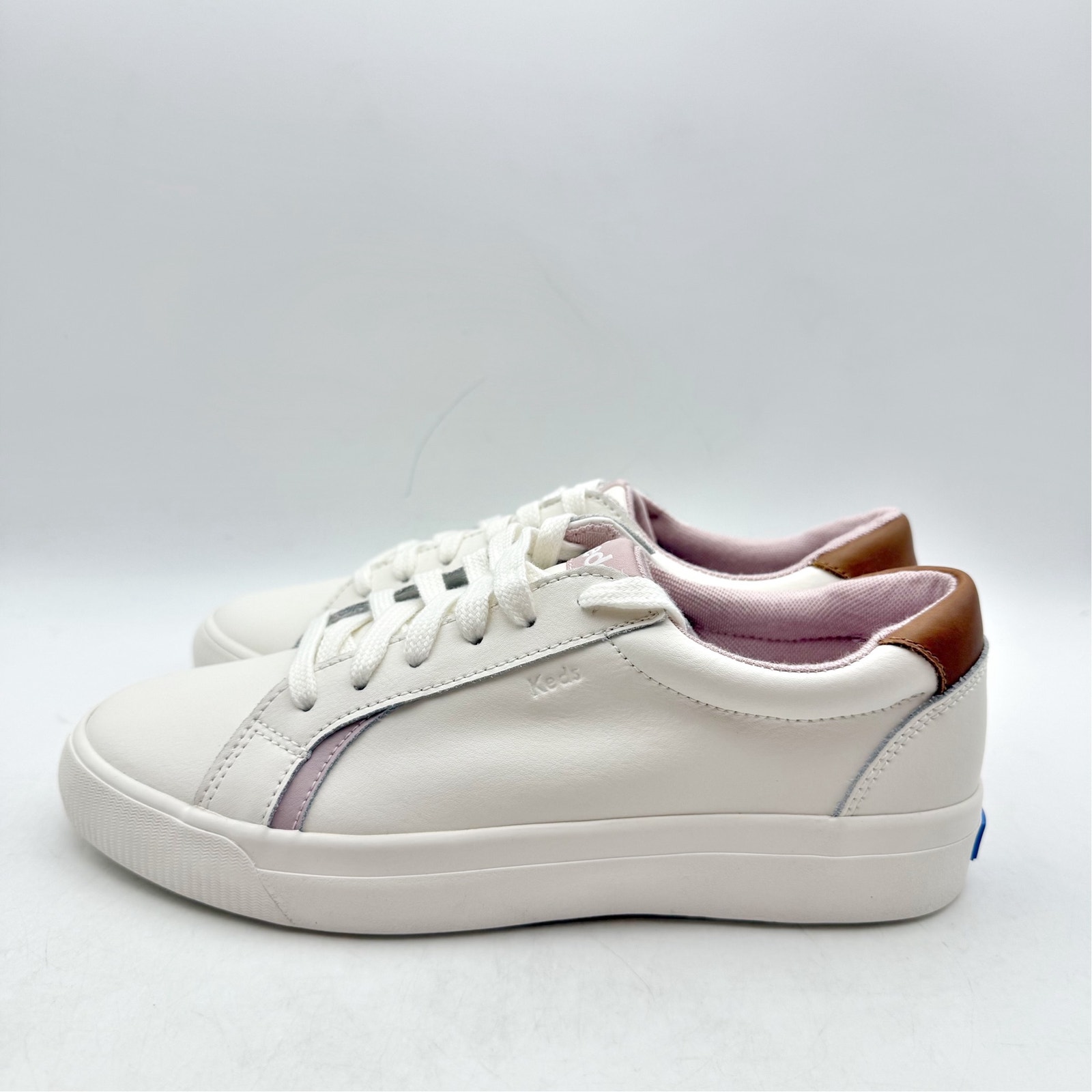 Keds Womens Pursuit Casual Court Sneakers Size 7 M White Leather Nib — image 7 of 8